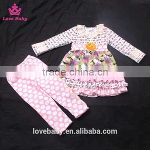 2016 Newest Letter I Love Santa Multi Layered Flower Girl Dress Top With Big Minky Polka Dots Icing Pants Wholesale LBYTZ001-57 thumbnail-1