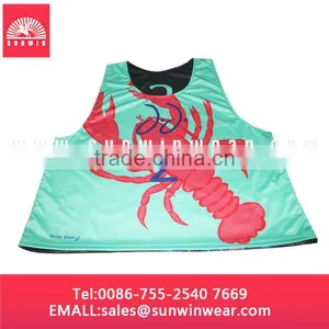 Custom Reversible Training Sports Mesh Bibs Pinnies, Sublimated Lacrosse Jersey thumbnail-2