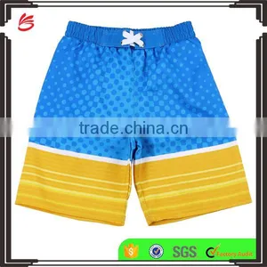 High Quality Customed Drawstring Waisted Bright Color Printing Boys Swimming Shorts thumbnail-1