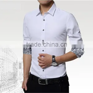 The Groom Long Sleeve Shirt in Spring and Summer Youth Han Edition Cultivate One's Morality Leisure Pure Color thumbnail-3