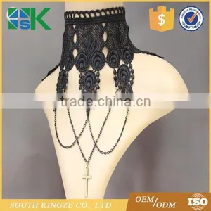 Lace Necklace Wholesale Cross Necklace Restoring Ancient Ways Party Dress Fake Collar Decoration thumbnail-1