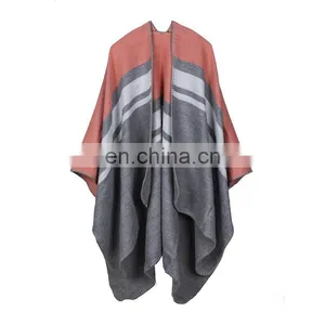 Ms. Bar Europe Cashmere Shawl Reversible Long Cloak thumbnail-4