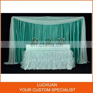 Luxury Organza High Quality Ruffled Wedding Table Skirting thumbnail-1