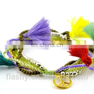 Custom Promotional Gift Leisure Fashionable Tassel Bracelet Stone Charm Bracelet thumbnail-4