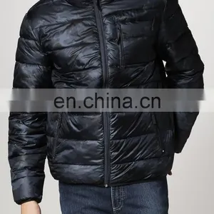 Chic Navy Blue 100%polyester Wadding Coat for Men thumbnail-3