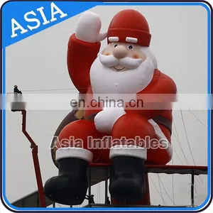 Funny Inflatable Christmas Decorations Inflatable Santa With Camper thumbnail-2