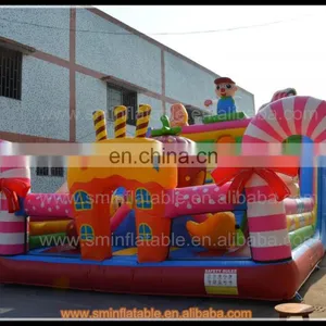 High Quanlity Pvc Funny Candy Park Giant Inflatable Jumping Fun City for Kids thumbnail-6