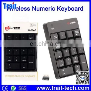 SK-51AG New USB Wireless Laptop Keyboard MC Saite Wireless Non-synchronous Notebook Computer Numeric Keyboard With 18 Keys thumbnail-1
