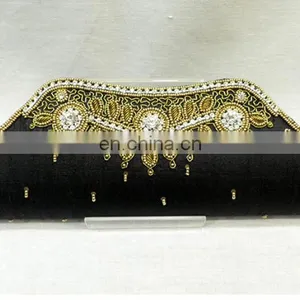 Desiger Embroidered Beaded Eveining Envelop Clutch Bag thumbnail-1