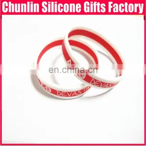 New Coimg 3 Layers Silk Printing Silicone Wristbands thumbnail-2