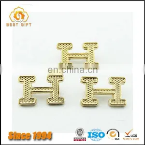 Guangdong Factory Wholesale Custom Cheap Hardware Bag Accessories Gold Letter Logo Plate thumbnail-2