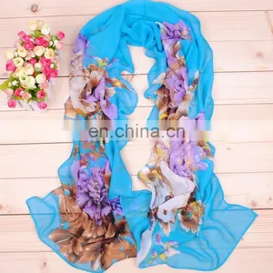 New Styles Chiffon Scarf Wholesale Women's Fashion Plain Shawl thumbnail-2