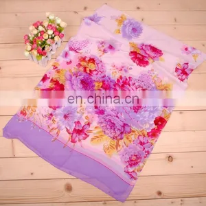 Fancy Floral Printed Polyester Scarfs and Stoles From China thumbnail-4
