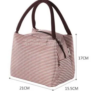 Printed Canvas Cooler Bag With Tote Handle thumbnail-1