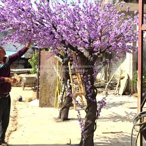 2.5 Meter Height Artificial Crooked Trunk Peach Fruit Tree thumbnail-4