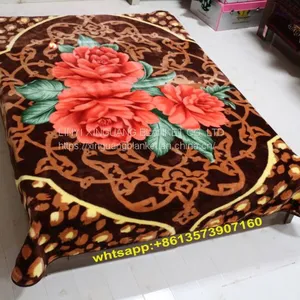 Span Style Raschel Manta Embessed Design Polyester Mink Blanket thumbnail-1