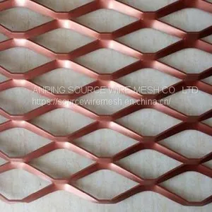 Aluminum Expanded Metal Facade Mesh With Various Colors and Hole Shapes thumbnail-3