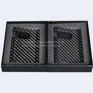 RFID Carbon Fiber Slim Wallet Money Clip Minimalist Front Pocket Wallet Business Credit Card Holder thumbnail-5