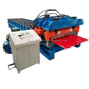 Hot Sell Roofing Glazed Step Tile Roll Forming Machine for Sale thumbnail-1