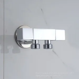 All Copper Square Multi-function Three-way Angle Valve One in Two Out thumbnail-3
