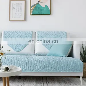 Wholesale 100% Polyester Couch Slip Cover Cobblestone Pattern Cool Feeling Sofa Couch Protection Sofa Cover thumbnail-1