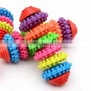 Nontoxic Colorful Gear Pet Toy Cheap Molar Tooth Tpr Chew Dog Toys thumbnail-3