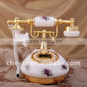Exquisite Antique Telephone With Porcelain thumbnail-1