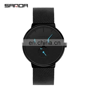 Sanda P1059 New Amazon Men Watch Chronograph Movement Steel Quartz Watches Water Proof thumbnail-3