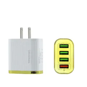 New Style Mobile Phone 4 USB Charger For Cell Phone Multi Port USB QC3.0 PD USB Fast Charger thumbnail-5