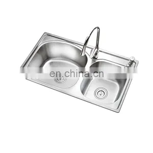 Double Bowl Undermount Sinks Steel Kitchen Sink Supplier thumbnail-3