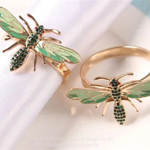 Wholesale Green Dripping Dragonfly Insect Animal Napkin Ring thumbnail-1