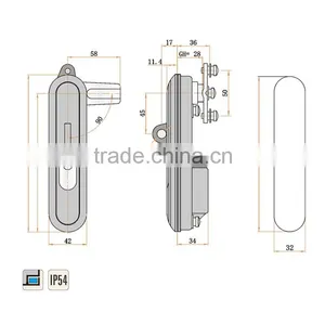 CE ROHS Zinc Plated High and Low Voltage Industry Lock for Electrical Metal Door Use thumbnail-5