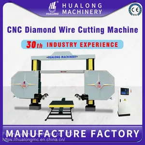 Hualong Machinery HLSJ-2000 5 Axis CNC Bridge Single Mono Wire Saw Stone Cutting Machine for Granite Marble Shaping thumbnail-1