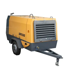 Mining Compressor 21Bar Screw Diesel Air Compressor 185 Cfm Air Compressor Diesel Portable Mining Air Compressor Diesel Engine 185Cfm Jack Hammer thumbnail-1