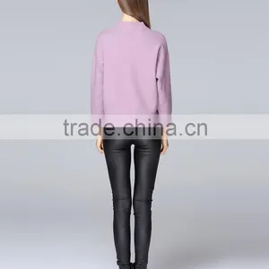 Korea Design Long Sleeve Pullover Cashmere Sweater for Ladies thumbnail-2