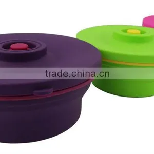 New Arrival Clear Silicone Collapsible Food Containers thumbnail-1