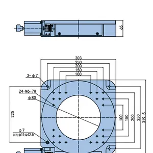 Chuanglai Optoelectronic Electric Rotary Table, Electric Dividing Disc, Precision Angle Adjustment Table, Displacement Table, Worm Gear Electric Rotary Table thumbnail-4
