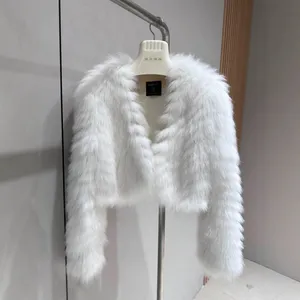 New Fox Fur Strip Fur Coat for Women Encrypted Thickened Fur Coat Short thumbnail-1