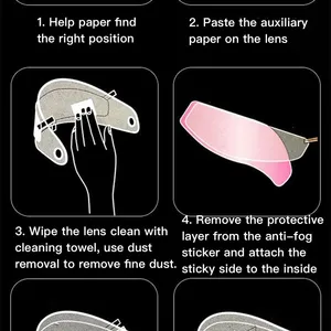 Super Clear Vision Anti Fog Helmet Inner Using Film With UV Protection and OEM Design Pack thumbnail-4