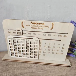 Customized Wooden Calendar DIY Handmade Home thumbnail-3