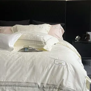 Ultra-Soft 100% Natural Cotton King Bedding, Modern Solid Color Skin-Friendly Sheet Set thumbnail-3