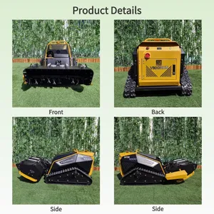 Vigorun MTSK1000 Remote Control Mulcher Machine Cut Flail Hammer Head Worm Gear Self-Locking Crawler Mower for Orchard Estate thumbnail-2