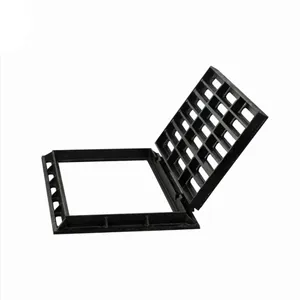Iron 40 Tons Loading Capacity EN124 500*600 Single Double Seal Durable Square Triangular Manhole Covers for Parking Safety thumbnail-1