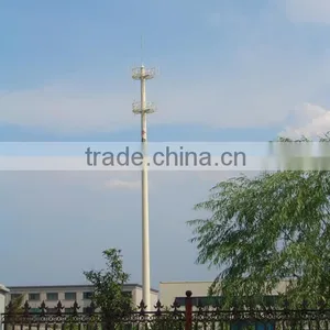 Telecommunication Steel Pole, GSM Communication Tower With Galvanization and Powder Coated thumbnail-3