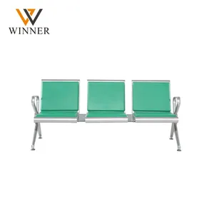 Modern Waiting Area Furniture Airport PU Leather 3-5 Seat Gang Seating Chair Bench for Hospital and Clinic thumbnail-2