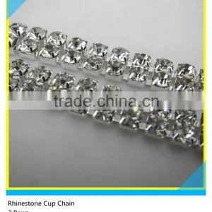 Srass Cup Chain Sew on Technics Mix Size Clear Rhinestone Cup Chain thumbnail-5