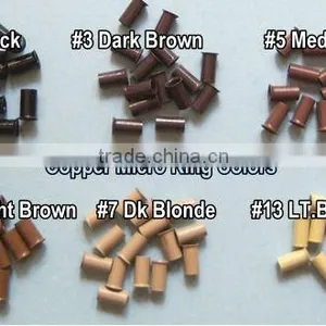 Silicone Micro Rings Human Hair Extensions Bead Links Many Color Colors Silicone Micro Beads for Hair Extensions thumbnail-1