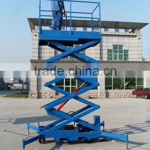 1.35~9m, 0.3 Ton Hydraulic Foot Pump Scissor Lift Table /mechanical Scissor Lift Table /rotating Scissor Lift Table thumbnail-1