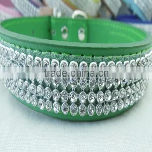 Manufacturer Supply Diamond Type Leather Pet Collar Fashion Decoration Dog Collar thumbnail-3