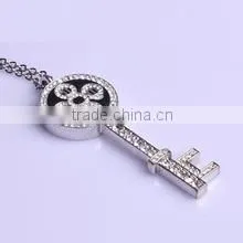 Unique New Design Jewllery Key Shape Usb Flash Drive Sliver Metal Usb Flash Disk for Promotional Gifts thumbnail-1
